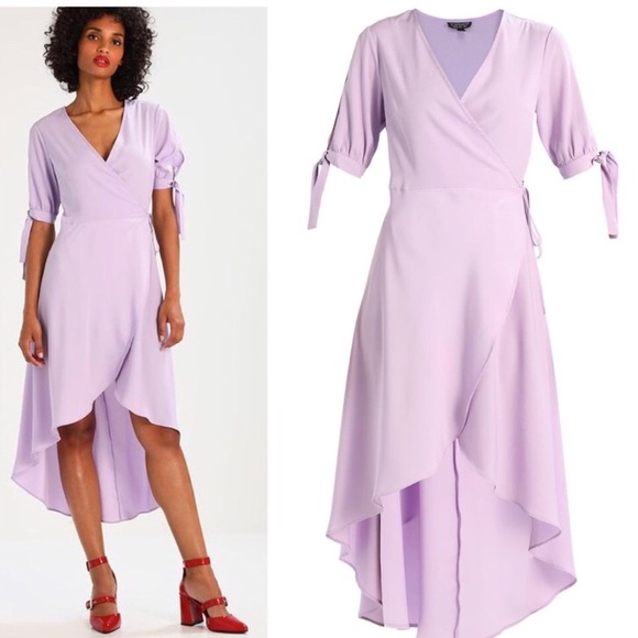 lilac wrap dress